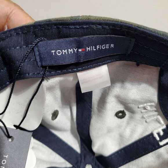 Tommy Hilfiger TH Logo Camo Baseball Trucker Hat Cap Cotton OSFA Strapback NEW - Picture 7 of 10